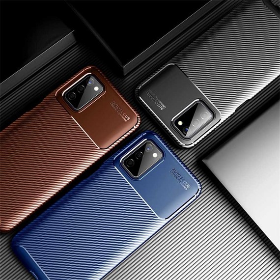 CaseUp Samsung Galaxy A03s Kılıf Fiber Design Lacivert 4